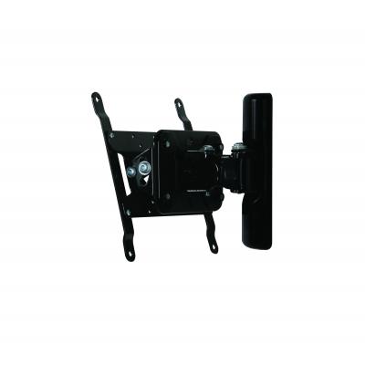 Single arm flat screen wall mount with tilt and swivel 15" - 47" max weight 25kg - Black Includes security Allen key and locking screws